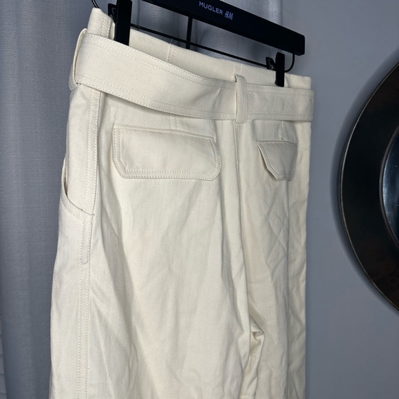 NWT Zara Woman Belted Cotton Pants Size S Small Bloggers Fav - Picture 8 of 9